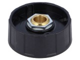 Buton rotativ ABS negru &Oslash;40x15,5mm pentru ax de 8mm