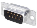 Conector D-Sub 9 pini mufă tată lipire placare aurită