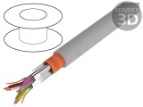 Cablu ecranat PVC gri 3x2x0,34mm2 250V