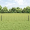 St&acirc;lpi de gard argintii 44 pcs Gri 100 x 0.4 m