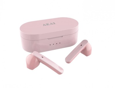 Casti Akai BTE-J10P wireless, bluetooth 5.0, 5V, roz foto