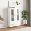 VidaXL Dulap &icirc;nalt, alb extralucios, 69,5x31x115 cm, lemn prelucrat 828278