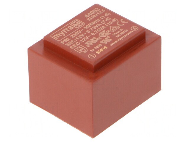 Transformator &icirc;ncapsulat 1,5VA 230VAC 12V PCB