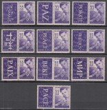 1956 LP 406 b ZIUA INTERNATIONALA A COPILULUI 10 VINIETE DIFERITE STANGA MNH