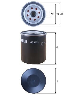 MAHLE OC 1053 Filtru ulei foto