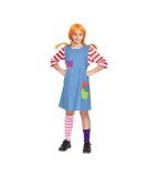 Costum carnaval Pippi pentru fete, marime 110/120 cm (5-6 ani)