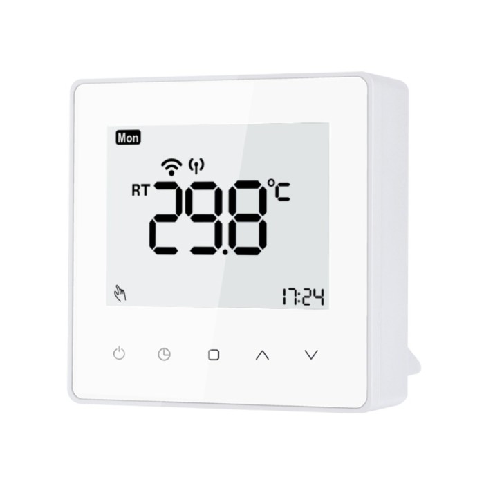 Termostat Wi-Fi Luxion TP608RFW cu receiver pentru centrala termica pe gaz sau electrica, Smart, Programari, Control aplicatie SmartElectro Intelligen
