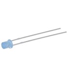 LED 3mm albastru 2.6-3.6V 210-350mcd 110 grade frontal plat