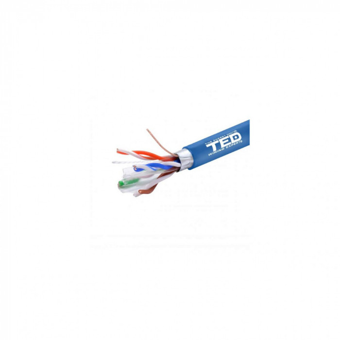 Cablu FTP cat.6 cupru integral 0,51 albastru rola 305ml TED Wire Expert TED002426 BBB