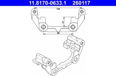 ATE 11.8170-0633.1 Suport,etrier foto