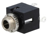 Conector Jack 3,5mm Soclu Mamă Mono Piste 2 Lipire 18,6mm
