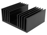 Radiator extrudat cu aripioare negru 100x120x50mm