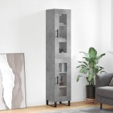 Cumpara ieftin Dulap &icirc;nalt, gri beton, 34,5x34x180 cm, lemn prelucrat