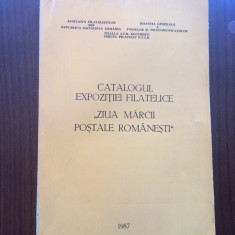 catalogul expozitiei filatelice ziua marcii postale romanesti A.F.R. 1987 RSR