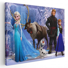 Tablou afis Frozen desene animate 2238 Tablou canvas pe panza CU RAMA 60x80 cm