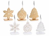 Cumpara ieftin Set 6 decoratiuni memo clip Craciun 7.5x3.5x15 cm