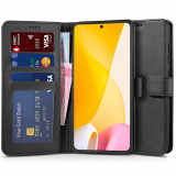 Husa Tech-Protect Wallet Wallet pentru Xiaomi 12 Lite Negru, Silicon