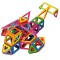 Set 148 piese magnetice de constructie, flippy, piese medii, magnetic blocks, forme geometrice, 3 ani, abs, magnet, 25 x 17.8 x 10 cm, multicolor