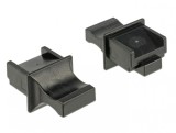 Protectie impotriva prafului pentru conector RJ45 cu prindere Negru set 10 buc, Delock 64020