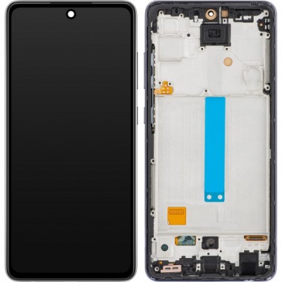 Display cu Touchscreen MP compatibil cu Samsung Galaxy A52 5G A526 / A52 A525 / A52s 5G A528, cu Rama, Negru foto