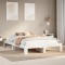 Gossi cadru de pat fara saltea, alb, 140x200 cm, lemn masiv pin