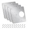 Set 4 elemente de reparare a balamalei, AEWOYAD, inox, cu suruburi, argintiu