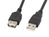 Cablu USB-A M/F 2.0 5 m negru, Lanberg