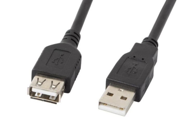Cablu USB-A M/F 2.0 5 m negru