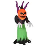 HOMCOM Fantoma gonflabila Halloween, Decoratiune de Gradina Halloween Impermeabila si Autogonflabila cu Carlige si Franghii 120x90x240cm