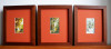 Peisaje - Set 3 miniaturi originale ulei pe carton, casete passepartout 20x24cm, Miniatural