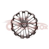 Set 4 Capace Roti VW R14 Argintii Model 216 - Calitate Superioara, Flexibile, Fixare Sigura