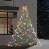 vidaXL Brad perete c&acirc;rlig metalic 260 LED colorat 3m interior/exterior 328643