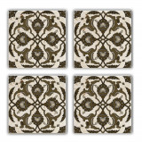 Set suporturi de pahare, Taylor, 366TYR1108, Piatra, 10 x 10 x 1 cm, 4 piese, Multicolor