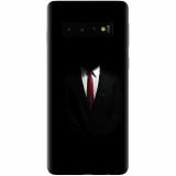 Husa silicon pentru Samsung Galaxy S10 Plus, Mystery Man In Suit