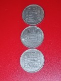Lot 3 monede Franta: 10 francs 1947 + 1948 + 1949, stari UNC + luciu [poze]. Discount conform descriere [10 - 20 %. Vezi descrierea.].