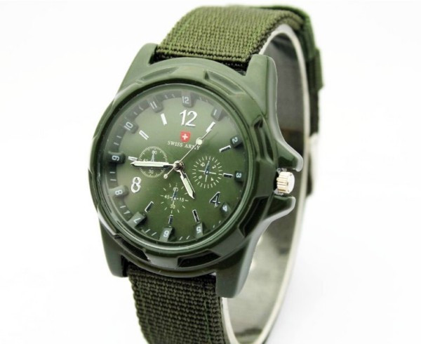 Ceas barbatesc Swiss Army green