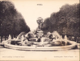 Litografie Jardin du Luxembourg La Fontaine de Carpeaux