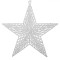 Ornament Brad Crăciun, Stea, 28 cm, Culoare Albă, Material Plastic, Glitter