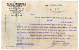 BANCA CENTRALA CLUJ DOCUMENT CU ANTET SI STAMPILA 1940
