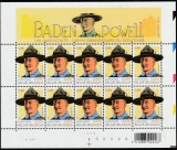 Belgia 2007 - Europa CEPT , Cercetasi, Coala mica 10 timbre, dantelate, MNH, Mi.3681 KB., cota 15