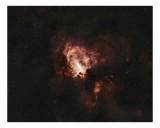 Tablou Canvas, "Nebuloasa inimii cosmice &icirc;n univers", Nebuloasă, Mister, Univers, Lumină, Stele, Infinit, Frontiere, Praf, Cosmos, Frumusețe, 39 x 26