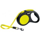 Lesa Flexi New Classic Neon, cu Banda, marimea S/5 m, galben