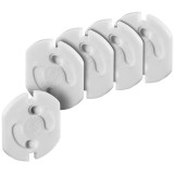 Protectii Prize Copii Goobay, 5 Bucati, 220V, Protectie Mecanica Rotativa, Banda Dublu Adeziva, Alb