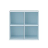 Dulap de perete deschis Boxie 80x80x37 cm, Albastru, Modular, Placa mobilier 18mm