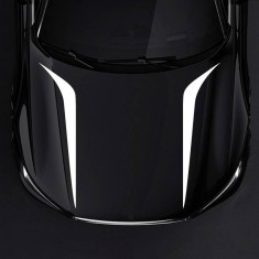Set 2 stickere autoadezive Tuning, model &quot;Hood Stripes V2&quot;, dimensiune 100 x 26