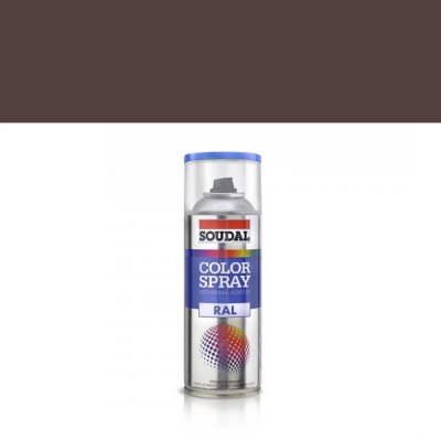 Vopsea spray Soudal universal maro sepia 8014 lucios 400 ml foto
