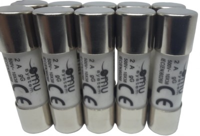 Set 10 sigurante 10x38 2A fuzibile cilindrice ceramica 500V AC gG foto
