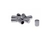 Set 10 capace metalice ventil roata, argintii