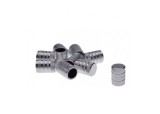 Set 10 capace metalice ventil roata, argintii