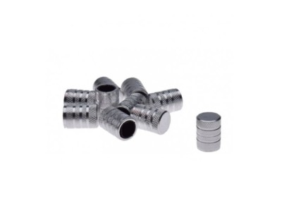 Set 10 capace metalice ventil roata, argintii foto